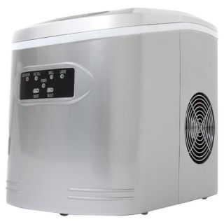 Compact Portable Ice Maker in Silver