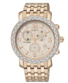 Citizen Womens Eco Drive Sport Chronograph Rose Gold Tone Stainless Steel Bracelet Watch 35mm FB1153 59A   Watches   Jewelry & Watches