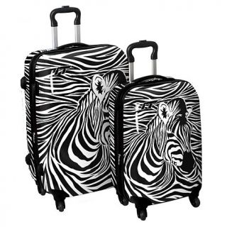 it Luggage USA Zebra Head Print 2 piece Expandable Set
