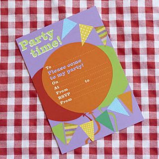 party time invite by strawberry lemonade