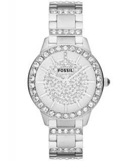 Fossil Womens Jesse Crystal Stainless Steel Bracelet Watch 34mm ES3097   Watches   Jewelry & Watches
