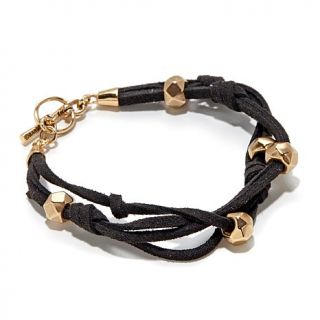 Studio Barse Knotted Leather and Bronze "Cowgirl" 7 1/2" Bracelet