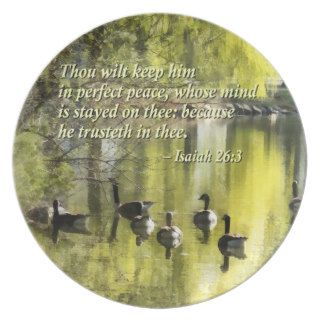 Isaiah 26 3 Thou wilt keep him in perfect peace Plate