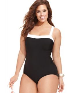 MICHAEL Michael Kors Plus Size Embellished One Piece Swimsuit   Swimwear   Plus Sizes