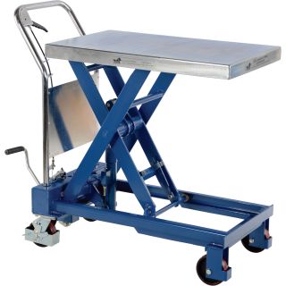 Vestil Hydraulic Elevating Cart — Manual Power, Single Scissor, 1000-Lb. Capacity, 19 3/4in. x 32in. Platform, Model# CART-1000-TS  Hydraulic Lift Tables   Carts