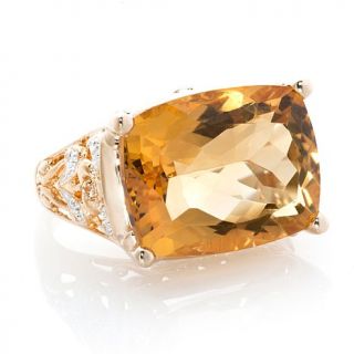 Victoria Wieck 14K Gold 13.55ct Citrine and White Topaz Ring