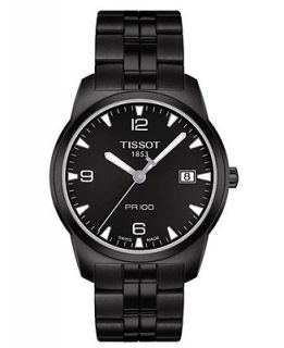 Tissot Watch, Mens Swiss PR 100 Black PVD Stainless Steel Bracelet T0494103305700   Watches   Jewelry & Watches