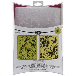 Sizzix Textured Impressions Embossing Folders 2 pack   Far Out Florals