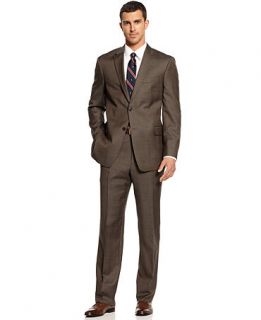 Tommy Hilfiger Suit, Brown Glen Plaid Trim Fit   Suits & Suit Separates   Men