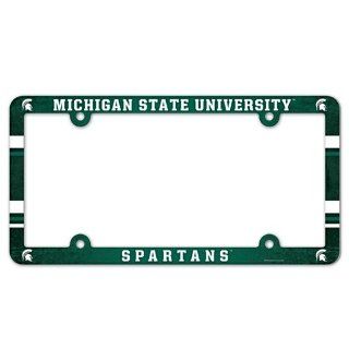 Michigan State Spartans Official NCAA 12"x6" Plastic License Plate Frame  Sports Fan License Plate Frames  Sports & Outdoors