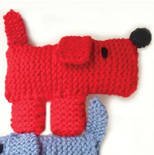 double scruff the dog learn to knit kit by gift horse knit kits