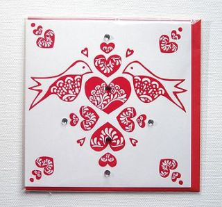 love bird cards by ceri darwent design