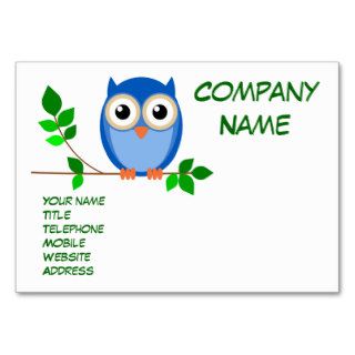 Wise old owl business card template