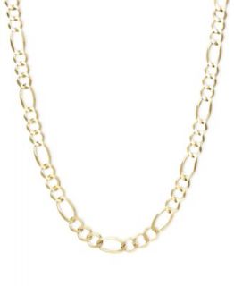 14k Gold Necklace, 22 Figaro Chain (7 1/5mm)   Necklaces   Jewelry & Watches