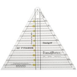 Dritz Fons & Porter Acrylic Pyramid Ruler for Cutting Triangles Dritz Rulers & Measures