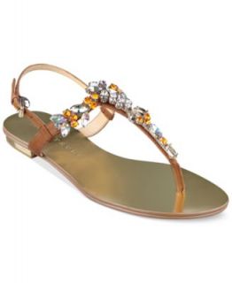 Badgley Mischka Kittie Jeweled Thong Sandals   Shoes