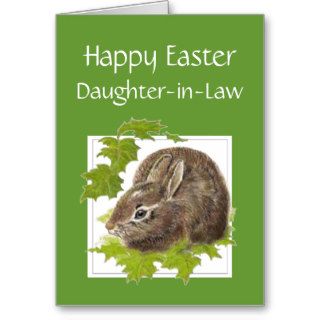 Happy Easter Cute Bunny Special Daughter in Law Cards