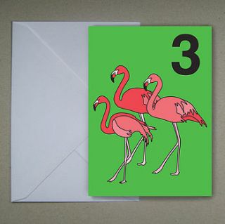 age three animal birthday cards by love isis