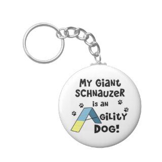 Giant Schnauzer Agility Dog Key Chains