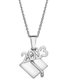 Giani Bernini Sterling Silver Necklace, 2013 Graduation Cap Pendant   Necklaces   Jewelry & Watches