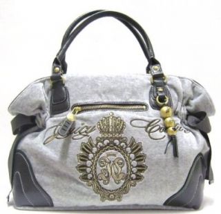 Juicy Couture splendor gray crown logo velour large Daydreamer handbag $228 Shoes