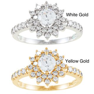Alyssa Jewels 14k Gold Round Cubic Zirconia Engagement style Ring Alyssa Jewels Cubic Zirconia Rings