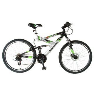 Kawasaki DX226FS Dual Suspension Bike (Silver/Black, 26 X 19 Inch)  Dual Suspension Mountain Bicycles  Sports & Outdoors