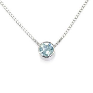 aquamarine necklace march birthstone by lilia nash jewellery
