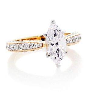 Absolute Marquise Solitaire Ring, Pavé Accents   2.59ct