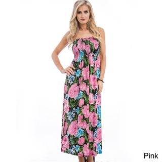 Stanzino Women's Floral Print Ruched Maxi Dress Stanzino Casual Dresses