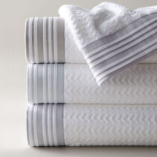 linen trimmed bath towel by jodie byrne