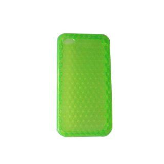 EXCO ZT 11 Green Translucent TPU Case Diamond Pattern Smooth Surface For Iphone 4 Cell Phones & Accessories