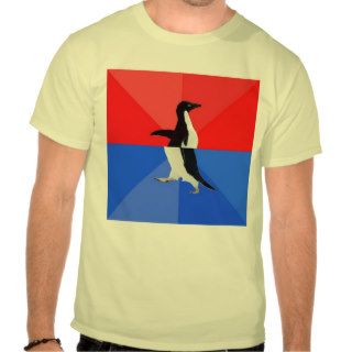 Socially Confused Penguin Advice Animal Meme T shirts