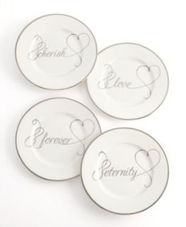 Mikasa Set of 4 Love Story Accent Plates   Fine China   Dining & Entertaining
