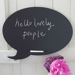 speech bubble chalkboard by lilac coast