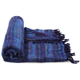 striped fleece snuggle blanket/shawl by charlotte's web