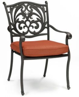 Soriano Outdoor Patio Furniture, Cushioned Dining Chair   Furniture