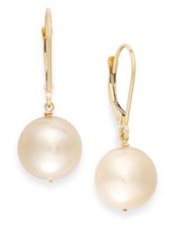 Cultured Freshwater Pearl Earrings in 14k Gold (8mm)   Earrings   Jewelry & Watches