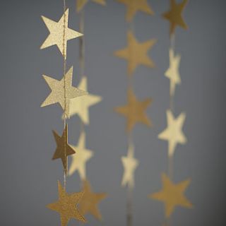 wishing on a little star gold garland by the flower studio