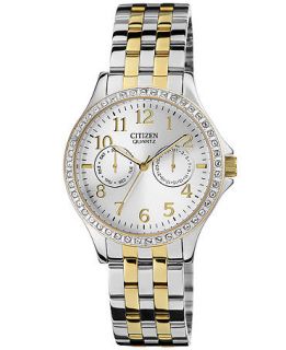 Citizen Womens Two Tone Stainless Steel Bracelet Watch 38mm ED8114 57A   Watches   Jewelry & Watches