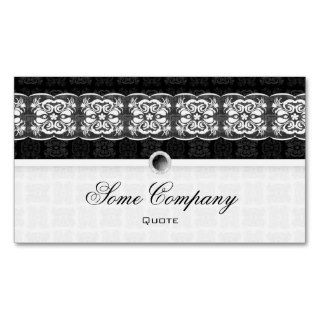 Tulip Laced Mix Match (Black And White) Business Card Template