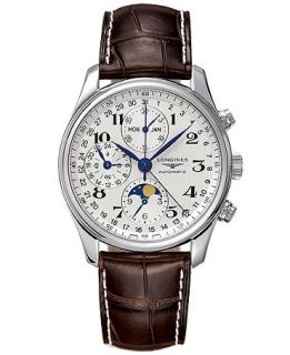 Longines Watch, The Master Collection Automatic Moon Phase Chronograph L26734783   Watches   Jewelry & Watches