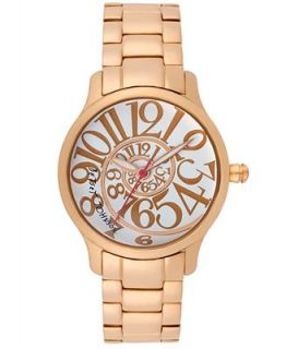 Betsey Johnson Watch, Womens Rose Gold Tone Stainless Steel Bracelet 33mm BJ00233 03   Watches   Jewelry & Watches
