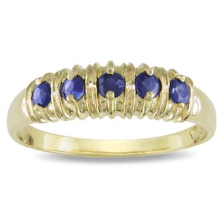Miadora 10k Yellow Gold Sapphire Ring Miadora Gemstone Rings