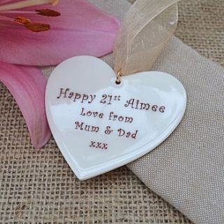 personalised special occasion heart by carys boyle ceramics