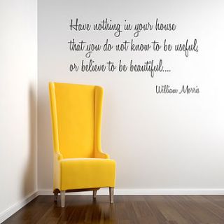 william morris wall sticker quote by spin collective