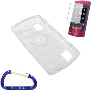Combo Bundle Kit Clear Silicone Skin Case Cover, Screen Protector, and Free Carabiner Key Chain for the Sony Walkman S Series (NWZ S540, NWZ S544, NWZ S545)  Player   Players & Accessories