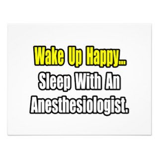 Wake Up HappySleep With Anesthesiologist Personalized Announcements