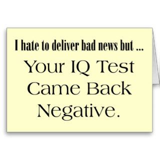 Funny IQ Test T shirts Gifts Card