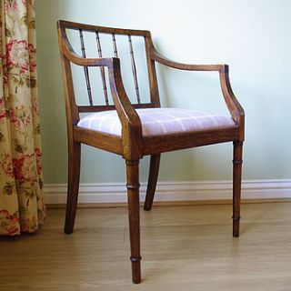 vintage oak upholstered carver chair by sharp & noble   footstools & cubes